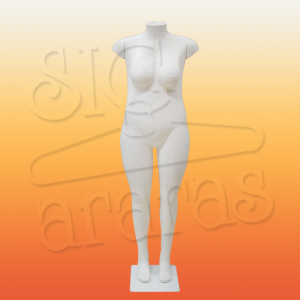 4324 funilado feminino plus size branco