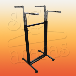 6073 arara T dupla 4 braços base preta