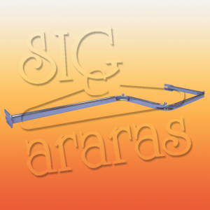 6405 arara U alongada 120 cremalheira meio slot cromada