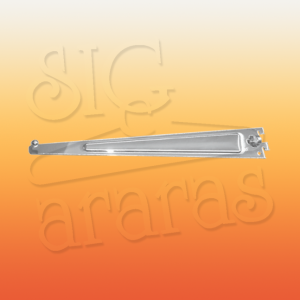 6408 mão francesa 30cm cremalheira meio slot cromada