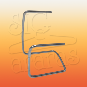 6535 pedestal curvo 15cm para calcado cromado