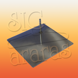 6619 base de vidro cromada para manequim